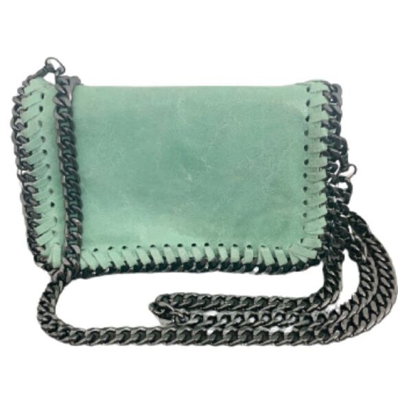 Borse In Pelle Stella Crossbody Bag - Italian Leather Handbag with Chain Strap - Picture 1 of 11